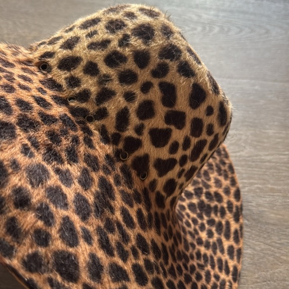 Eric Javits New York Wide brim leopard cheetah hat perforated squishee - Picture 4 of 10
